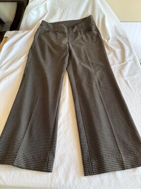 Christopher & Banks Brown Plaid Boot-Cut Pants